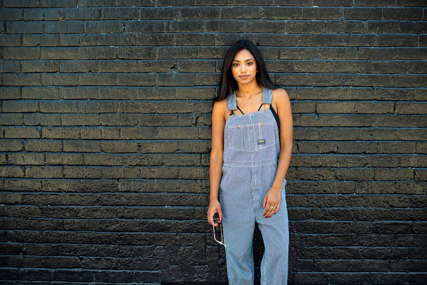 Women's Stripy Dungarees