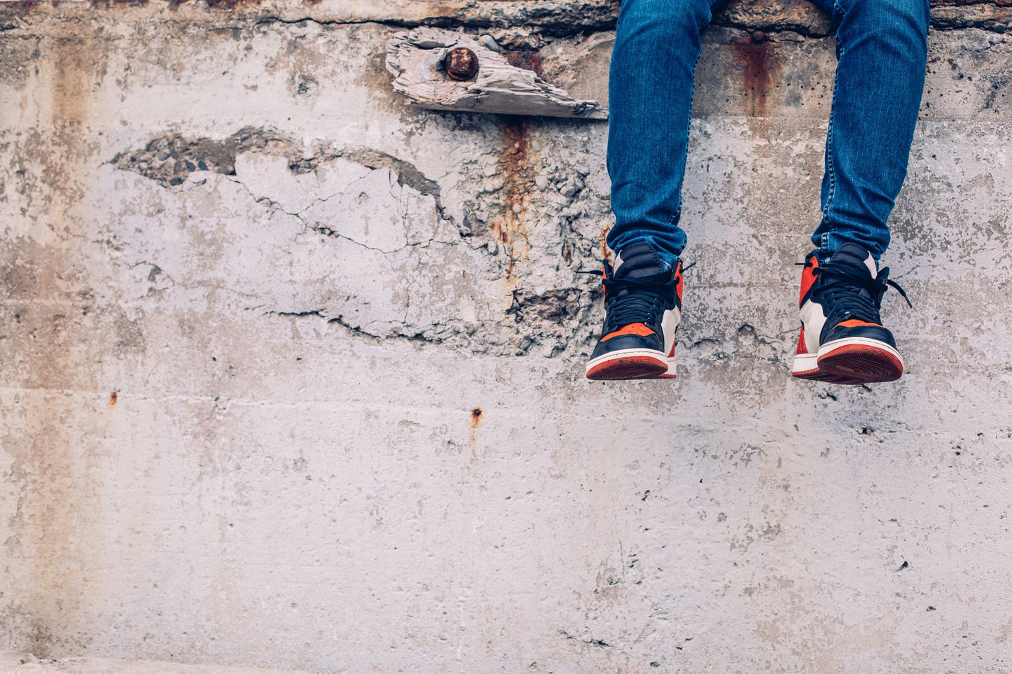 Tricolour Leather High-Tops